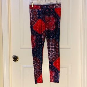 American Eagle Patch Work Print Leggings